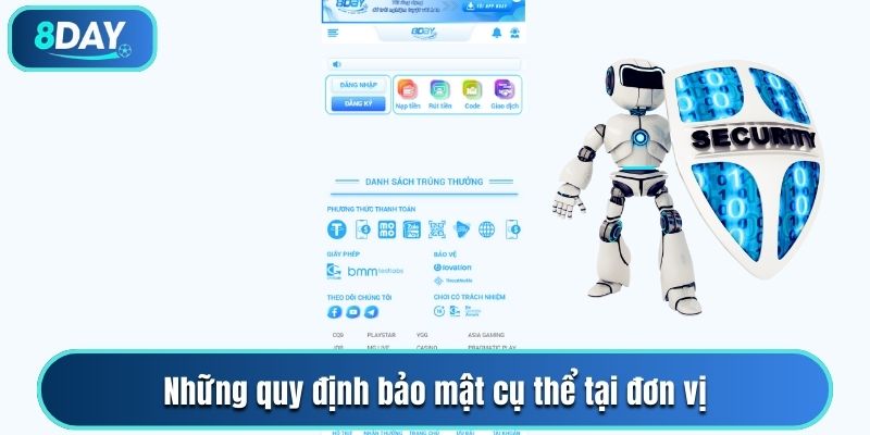 3 điều khoản cụ thể trong bảo mật tại 8Day